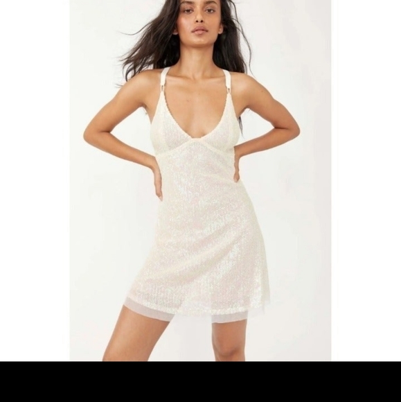 NEW Free People Sequin Dress - Picture 1 of 12